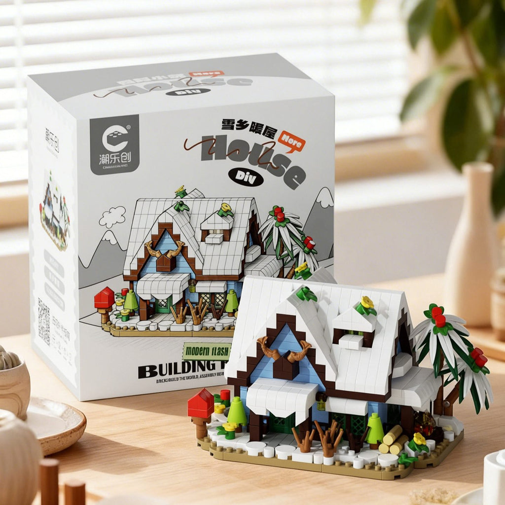Set de Construcție Căsuță - Cabana de Iarnă (524 piese) - Poza 6
