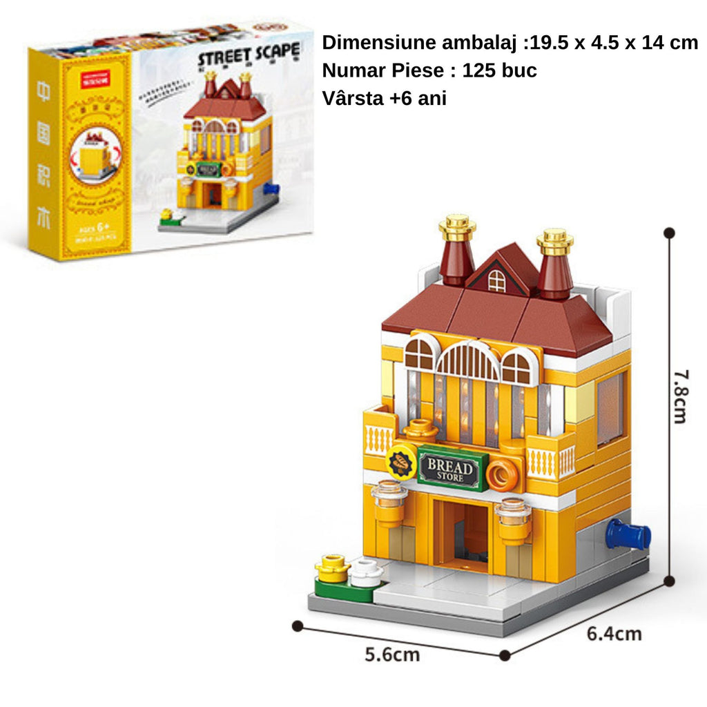 Set de Construcție Stradă Comercială Europeană (125 piese) - Poza 2