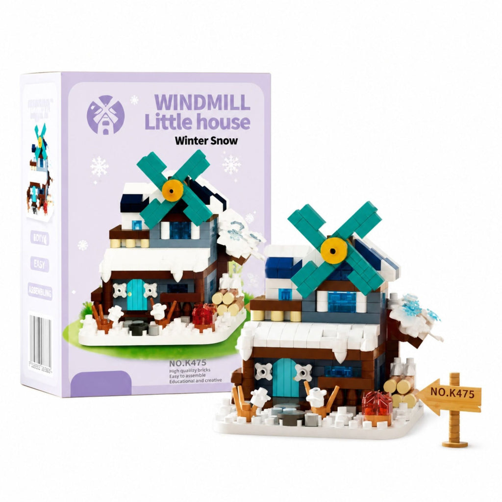 Set de Construcție Miniatură Moară de Vânt - Poza 4
