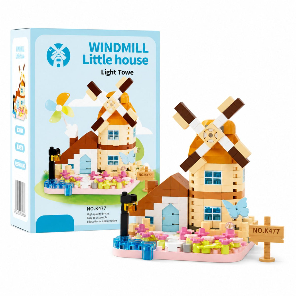 Set de Construcție Miniatură Moară de Vânt - Poza 6