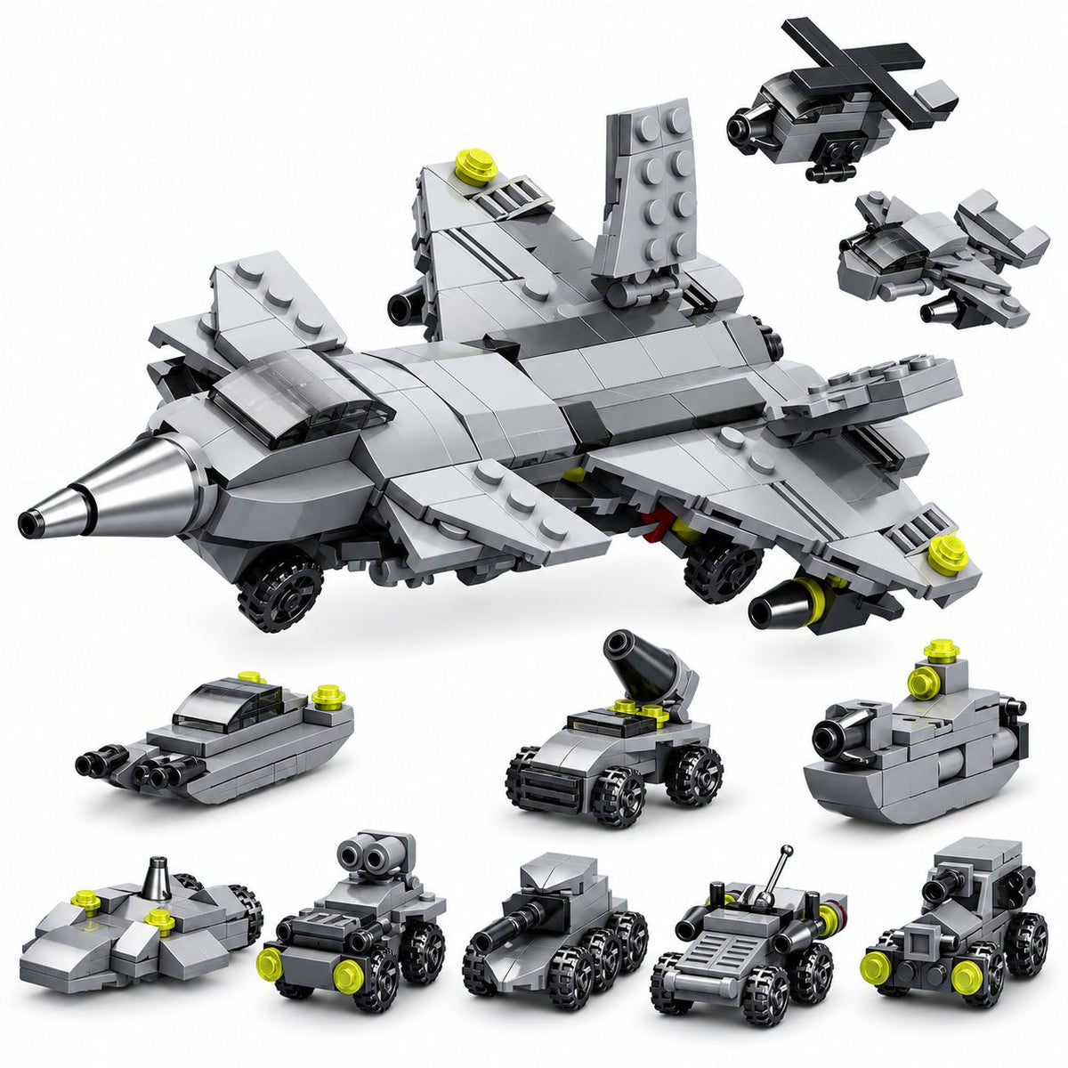 Set de Construcție 10 în 1 Vehicule - Poza 4
