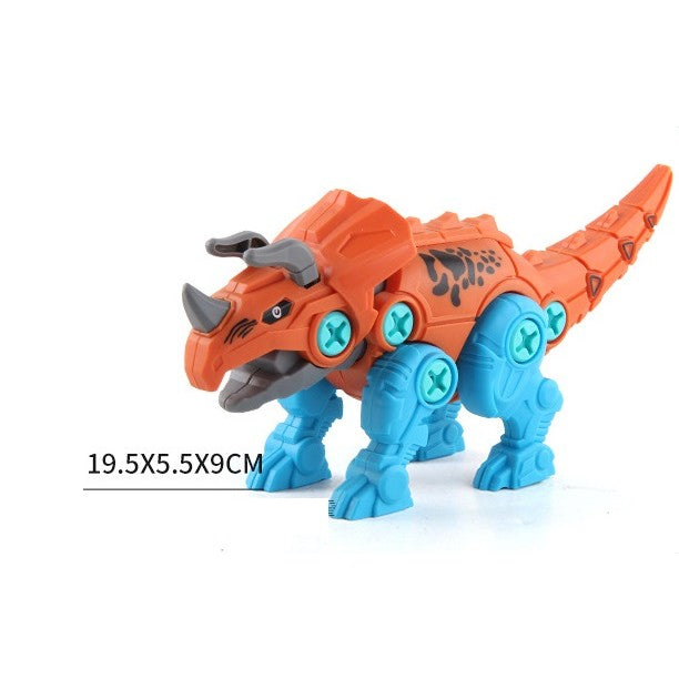 Set de Construcție 4 Dinozauri cu Bormașină Electrică - Poza 6