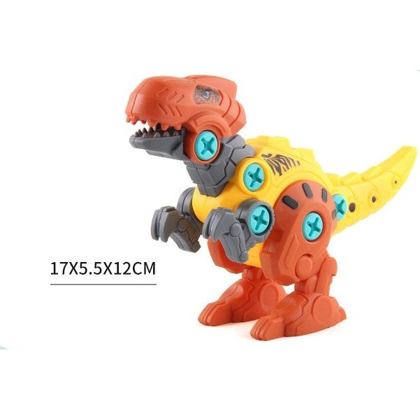Set de Construcție 4 Dinozauri cu Bormașină Electrică - Poza 7