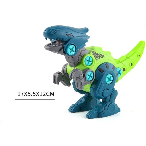 Set de Construcție 4 Dinozauri cu Bormașină Electrică - Poza 8