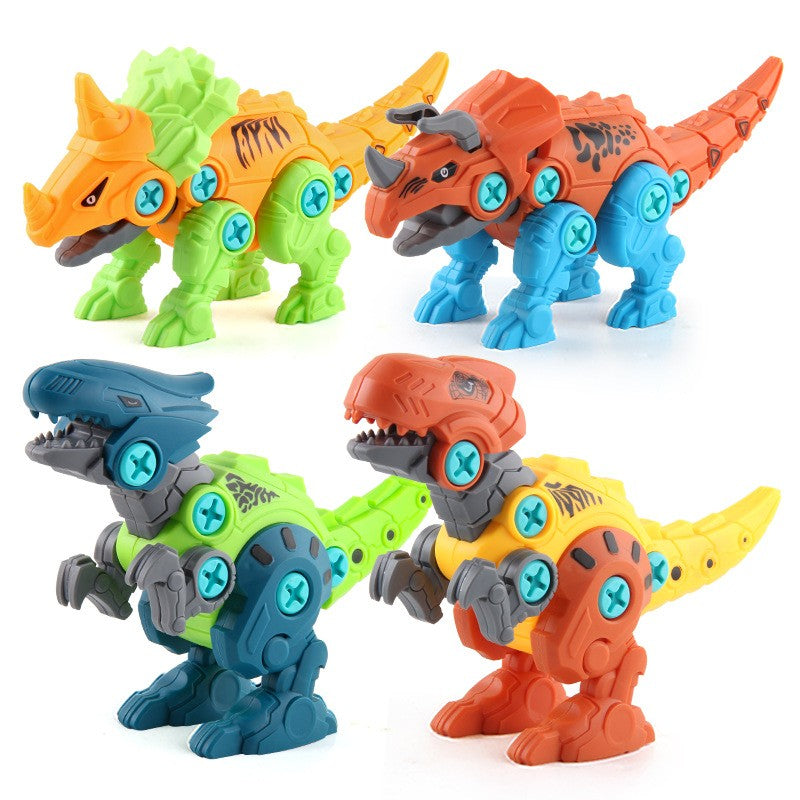 Set de Construcție 4 Dinozauri cu Bormașină Electrică - Poza 16