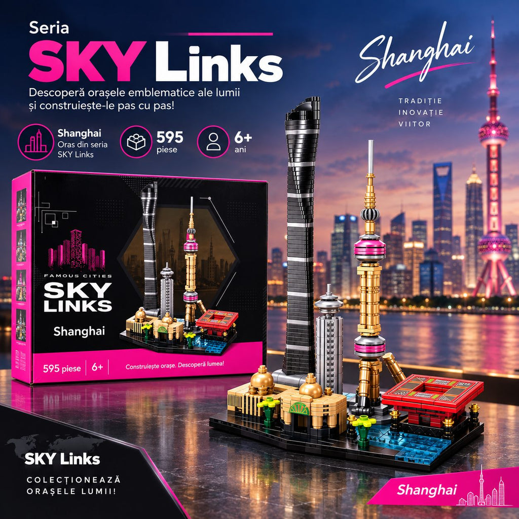 Set de Construcție Guangzhou Sky Links (595 piese) - Poza 4