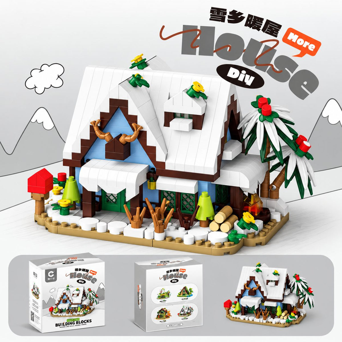 Set de Construcție Căsuță - Cabana de Iarnă (524 piese) - Poza 10
