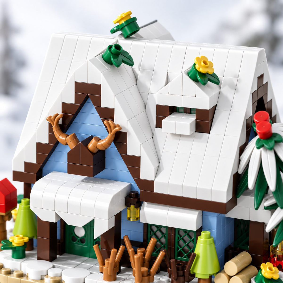 Set de Construcție Căsuță - Cabana de Iarnă (524 piese) - Poza 8