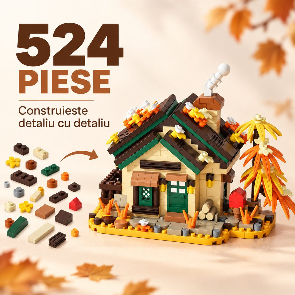 Set de Construcție Căsuță - Cabana de Toamnă (524 piese) - Poza 3