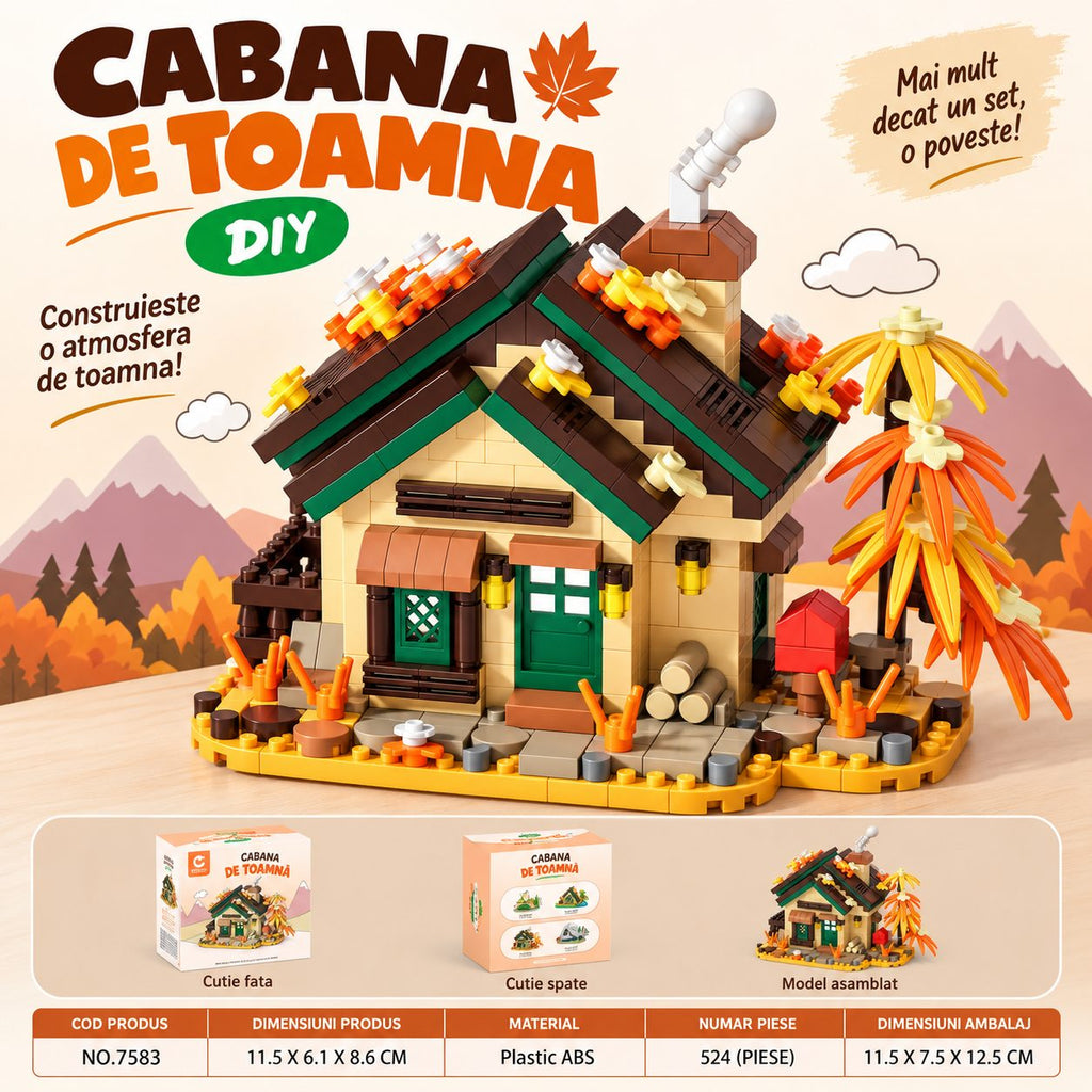 Set de Construcție Căsuță - Cabana de Toamnă (524 piese) - Poza 10