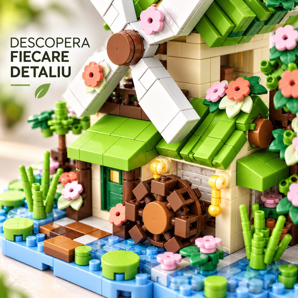Set de Construcție Căsuță cu Moară de Vânt (479 piese) - Poza 9