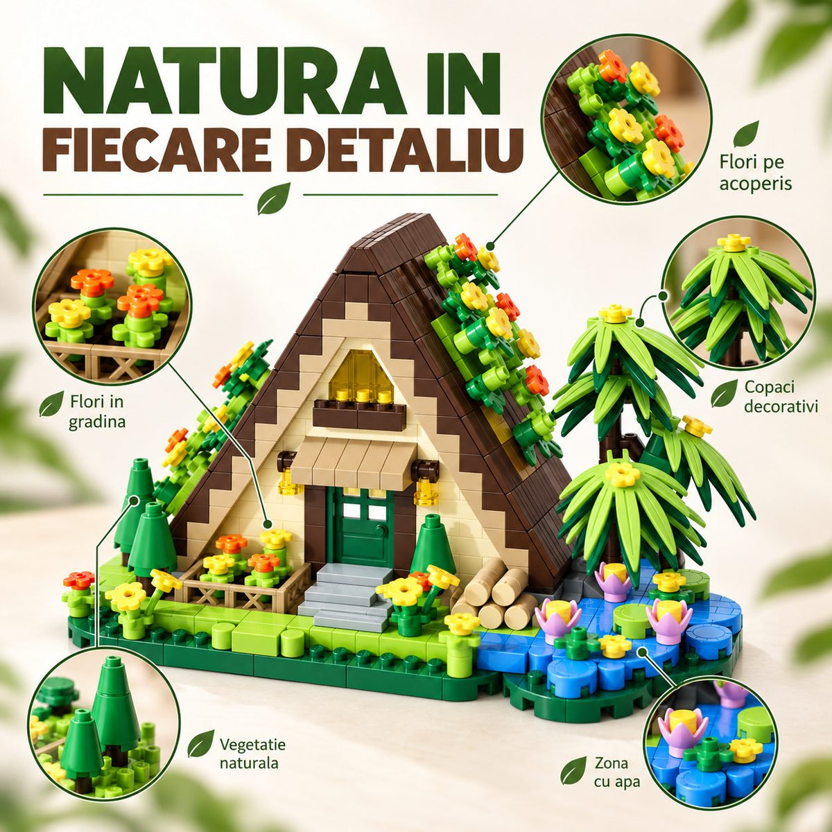 Set de Construcție Căsuță - Casa la Munte (579 piese) - Poza 4