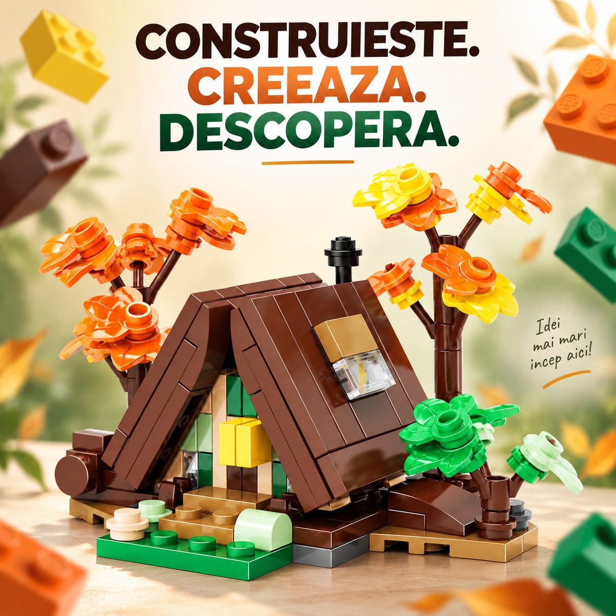 Set de Construcție Căsuță Triunghiulară (155 piese) - Poza 8