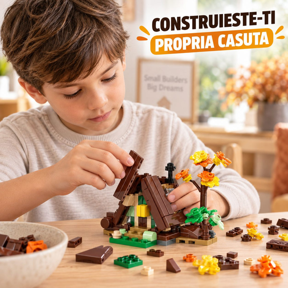Set de Construcție Căsuță Triunghiulară (155 piese) - Poza 6