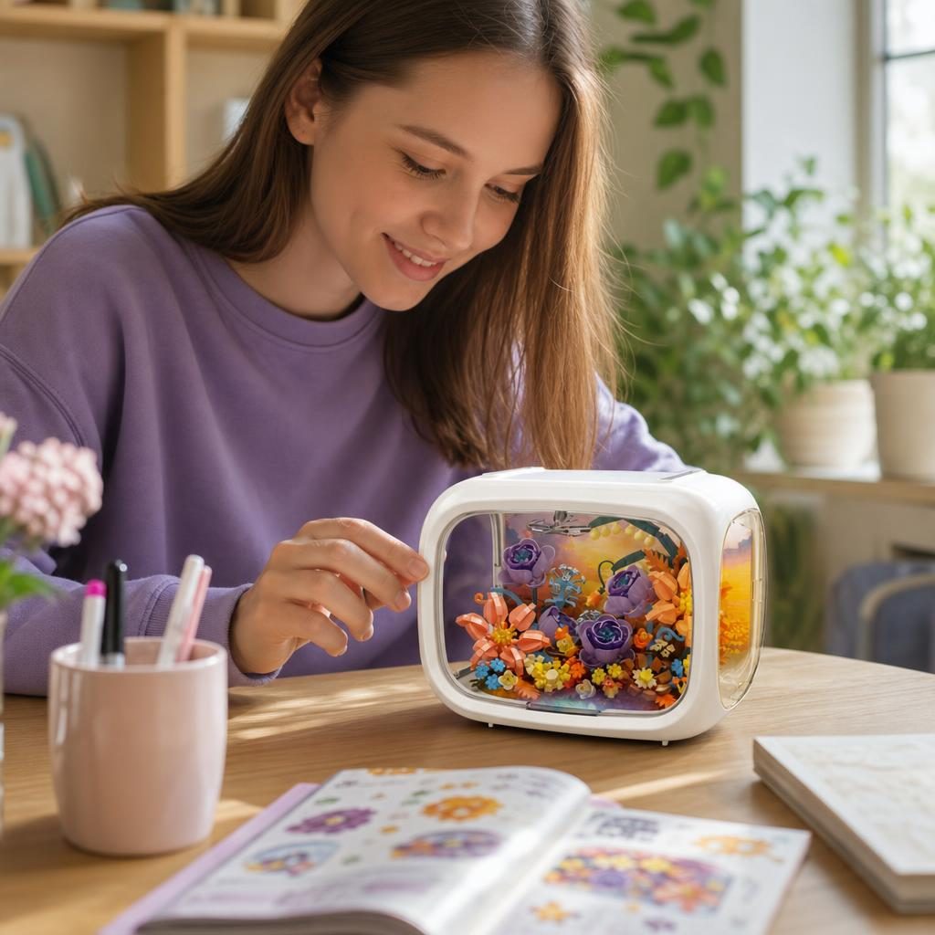 Set de Construit în Cutie Decorativă - Flori Model 2 - Poza 2