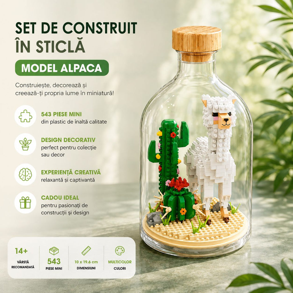 Set de Construit în Sticlă - Alpaca (543 piese) - Poza 3