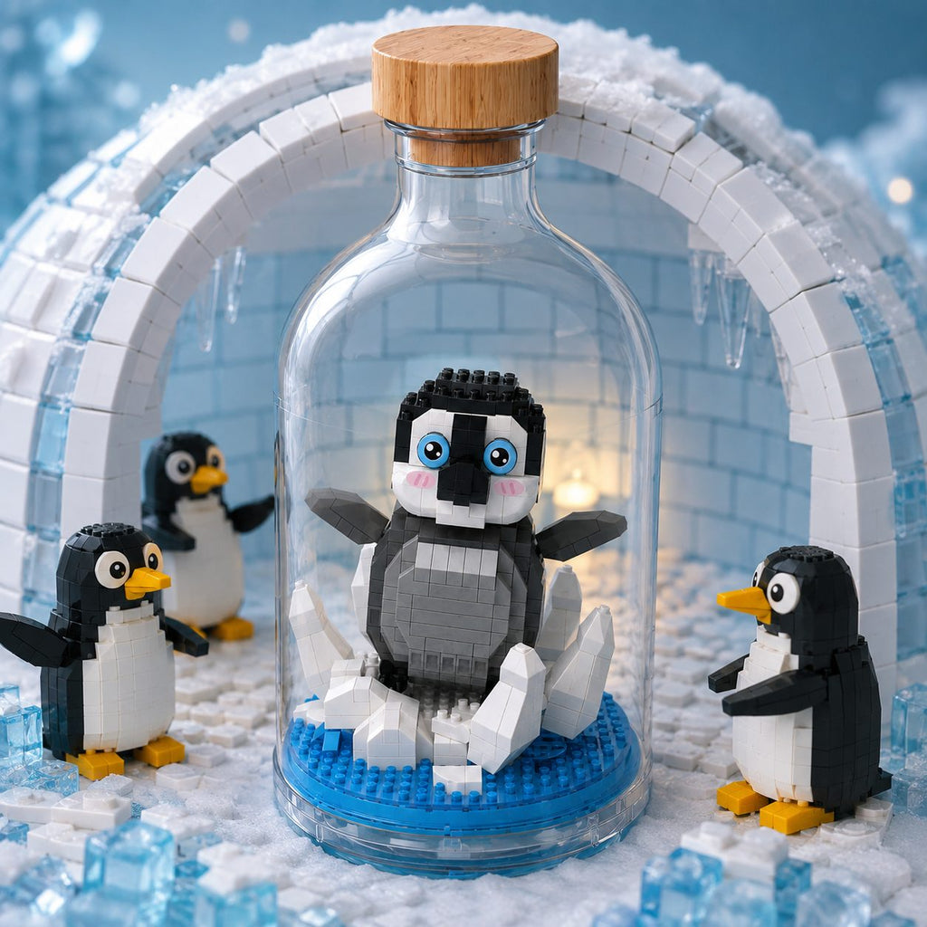 Set de Construit în Sticlă - Pinguin (553 piese) - Poza 4