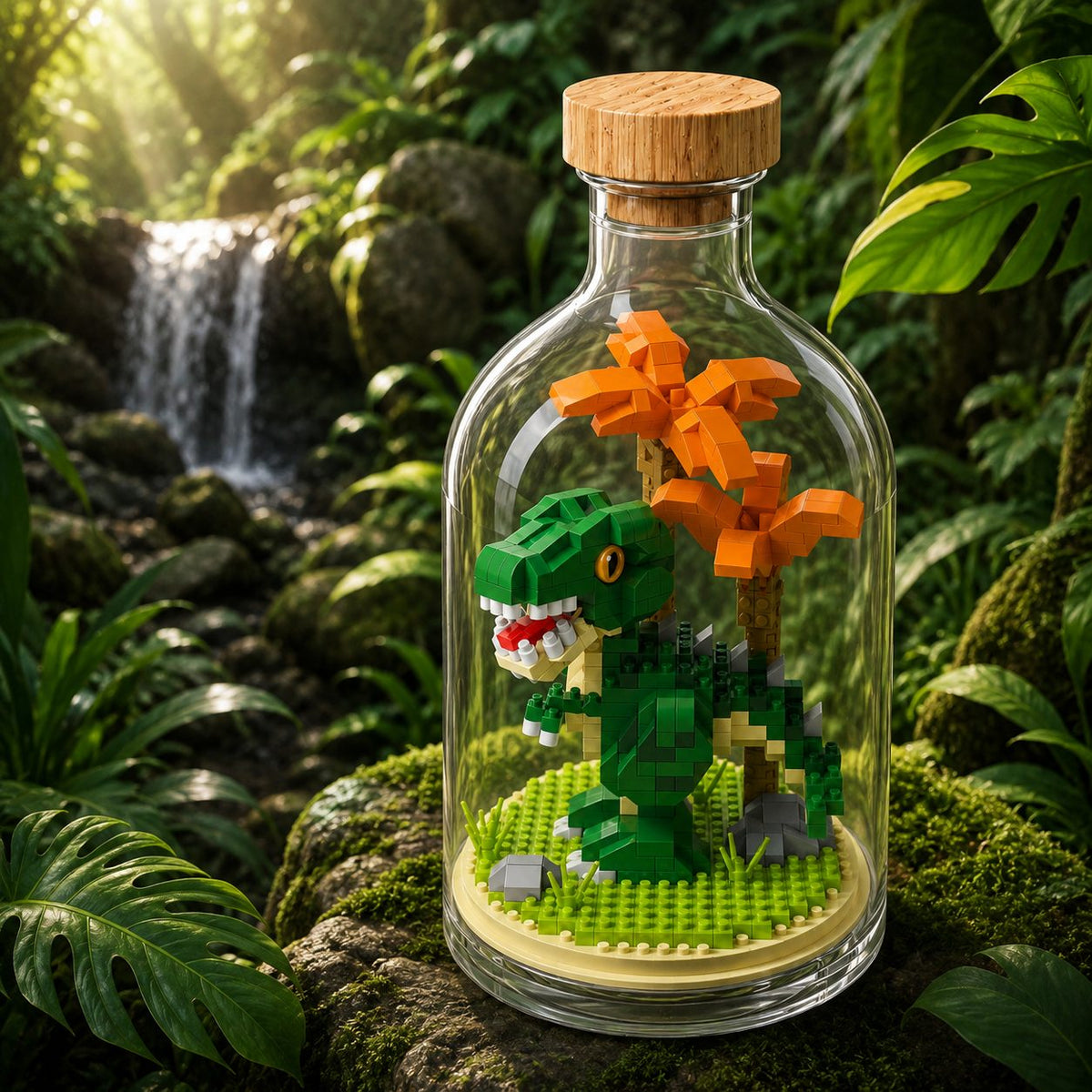 Set de Construit în Sticlă - T-Rex Dinozaur (500 piese) - Poza 3