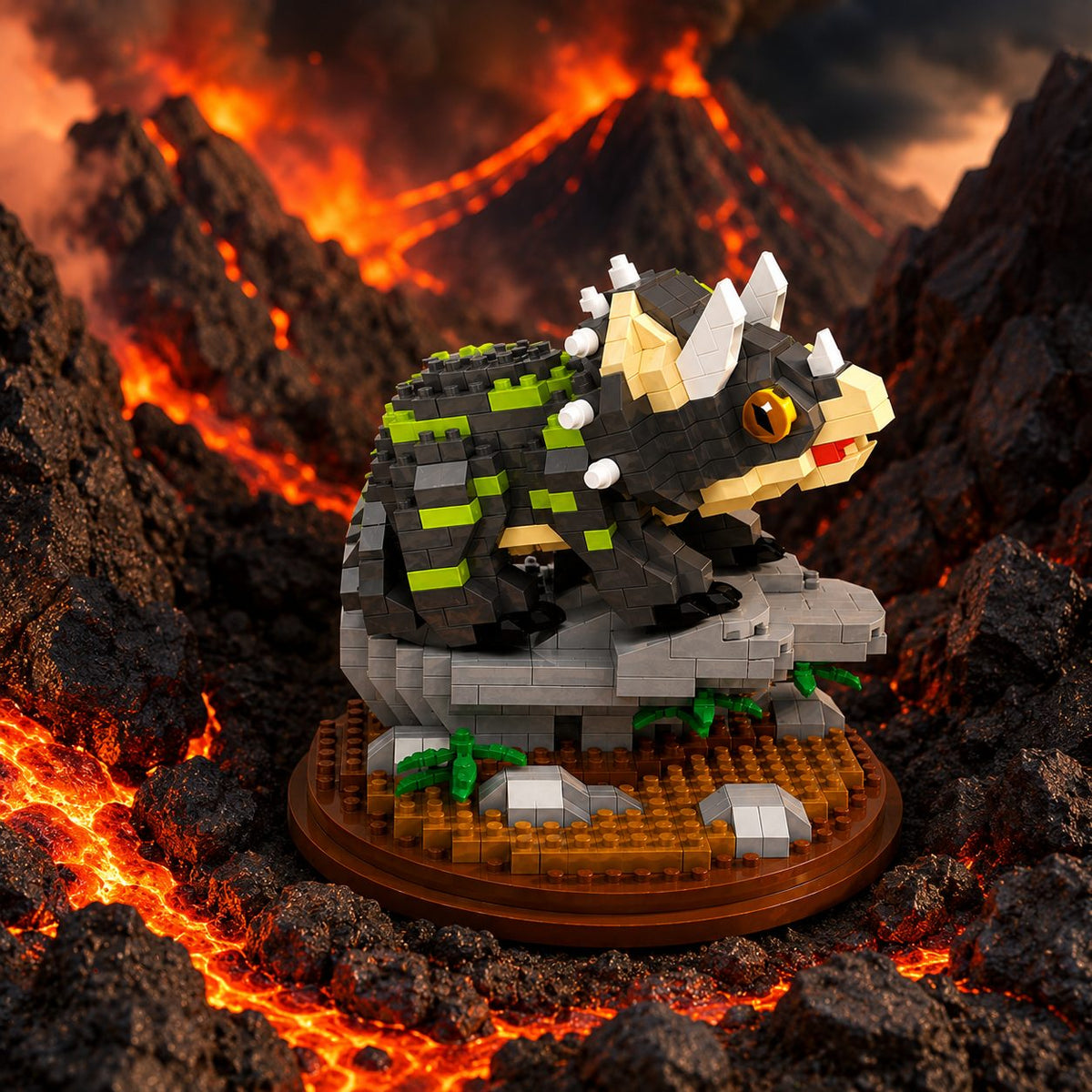 Set de Construit în Sticlă - Triceratops (500 piese) - Poza 4