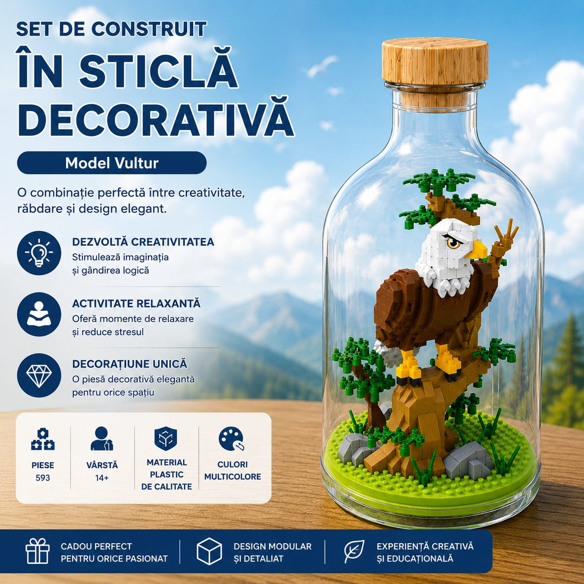 Set de Construit în Sticlă - Vultur - Poza 3