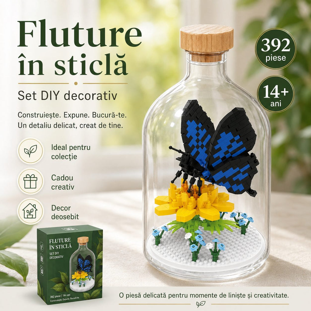 Set de Construit în Sticlă - Fluture (392 piese) - Poza 3