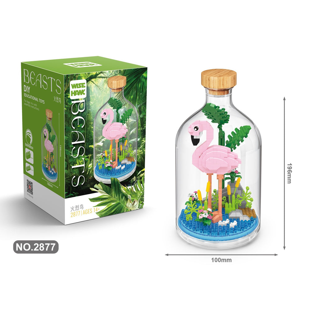 Set de Construit în Sticlă - Flamingo (485 piese) - Poza 2