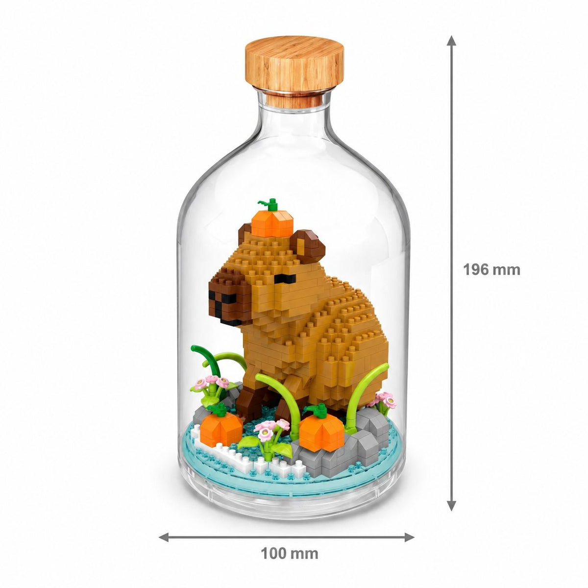 Set de Construit în Sticlă - Capybara (489 piese) - Poza 4
