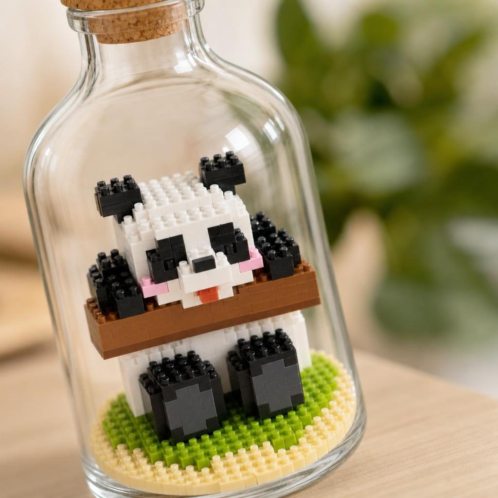 Set de Construit în Sticlă - Panda Model 4 - Poza 3
