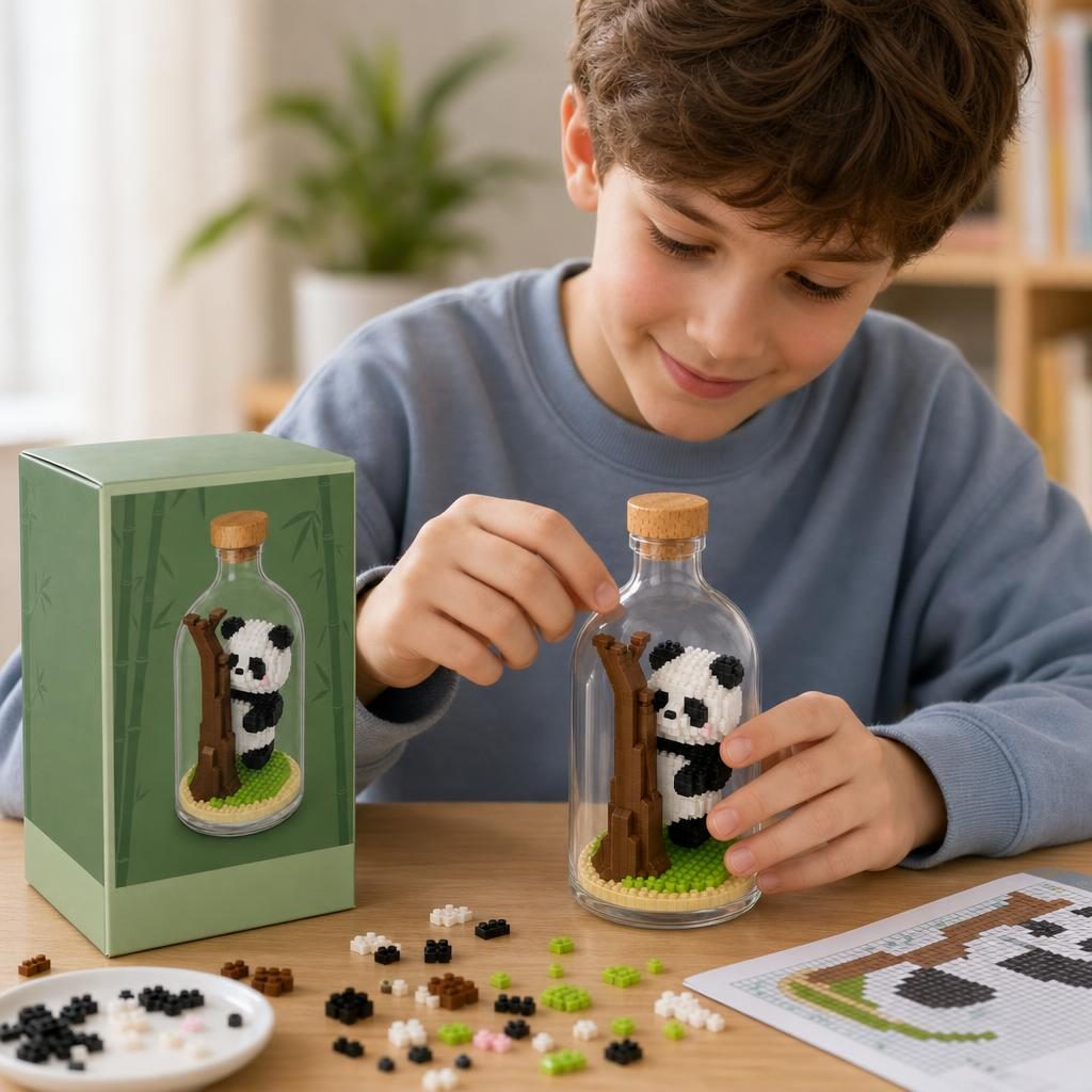 Set de Construit în Sticlă - Panda Model 5 - Poza 2