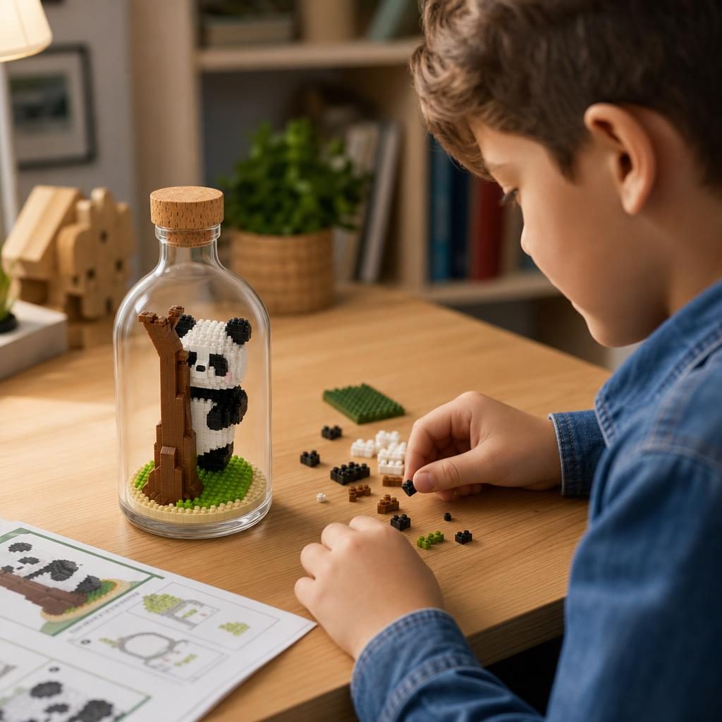 Set de Construit în Sticlă - Panda Model 5 - Poza 4