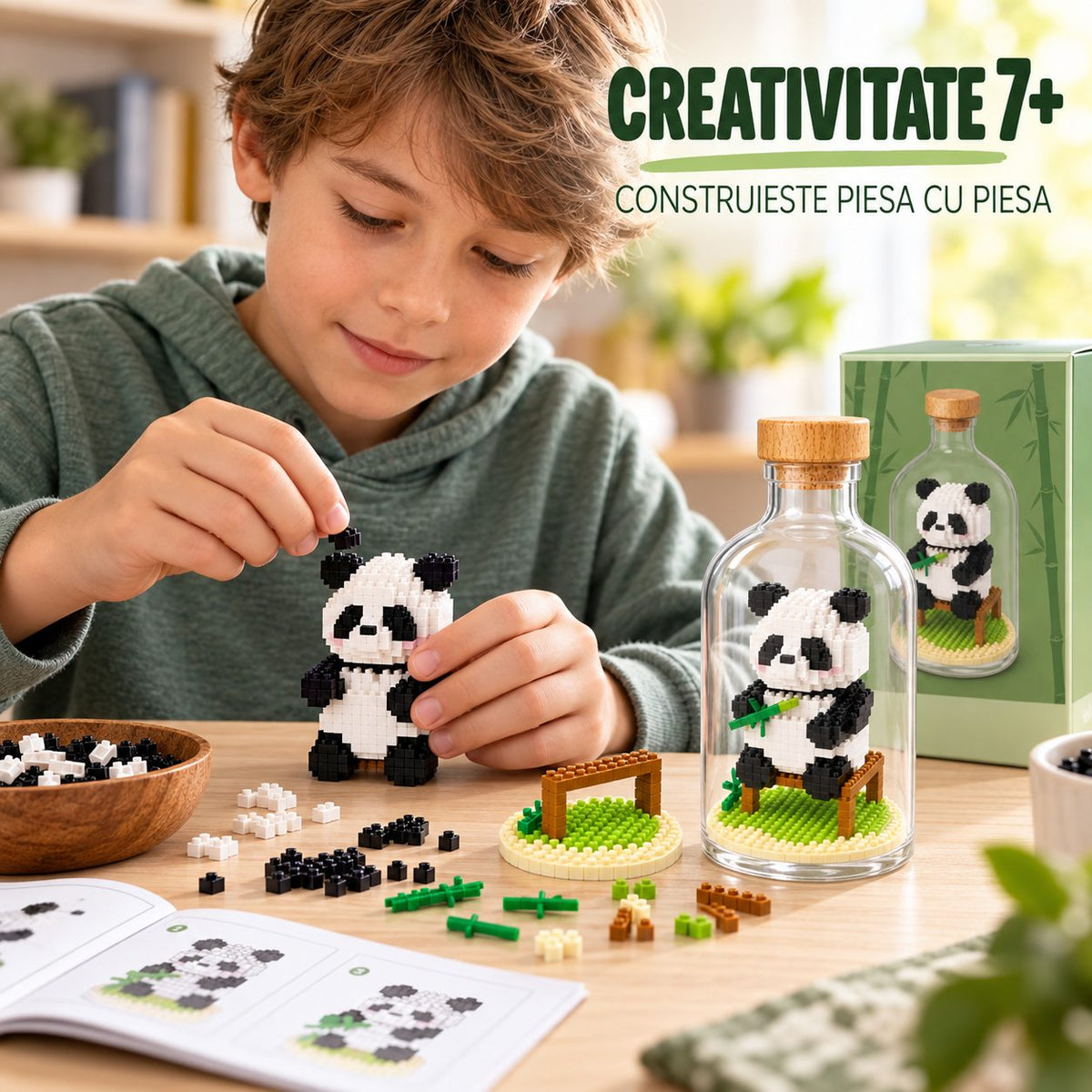 Set de Construit în Sticlă - Panda Model 3 - Poza 7