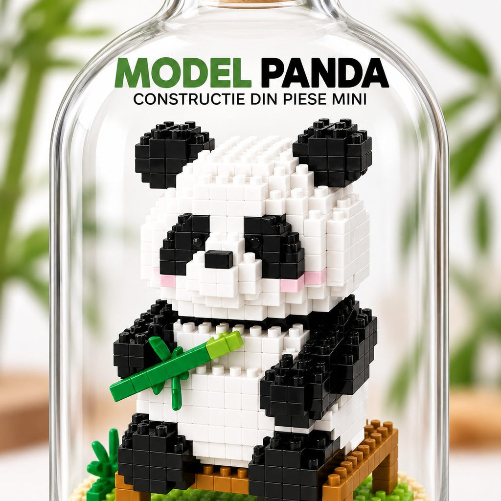 Set de Construit în Sticlă - Panda Model 3 - Poza 3