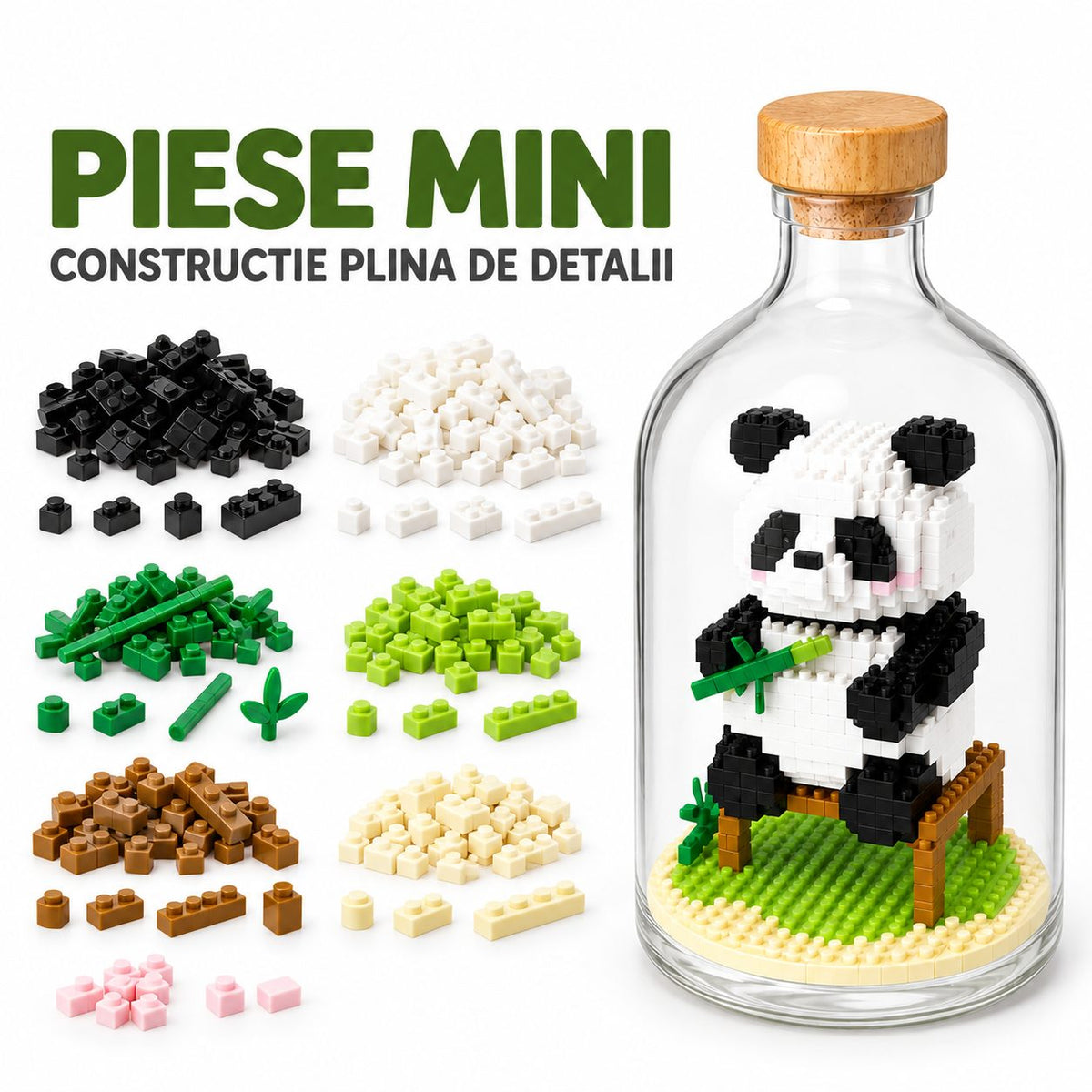 Set de Construit în Sticlă - Panda Model 3 - Poza 4